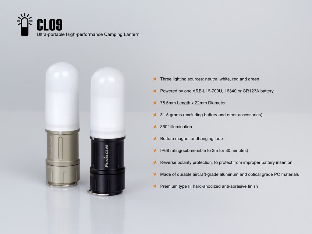 Lampe LED CL09 Fenix