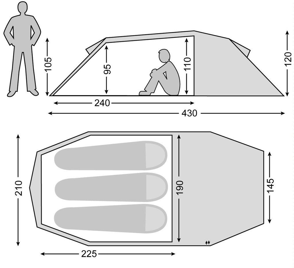 Tente Oppland 3 SI Tent Green Nordisk