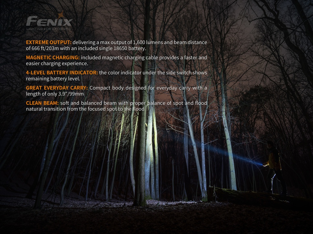 Lampe de poche rechargeable E30R Fenix