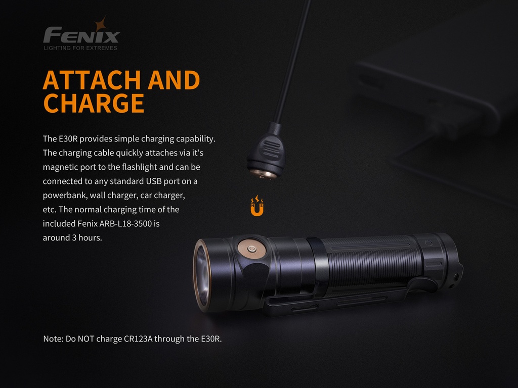 Lampe de poche rechargeable E30R Fenix