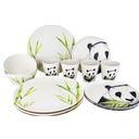 Geschirrset 16pc Nature Line Panda Bambus Gimex