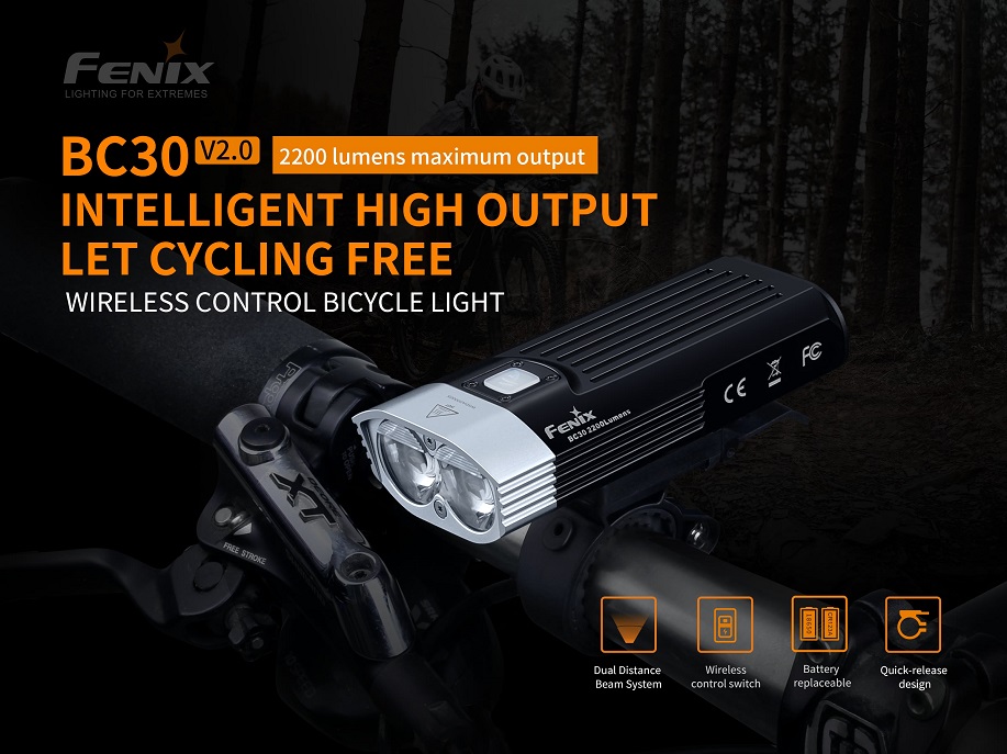 FENIX BC30 V2.0 Lampe vélo avant (2200 lm)