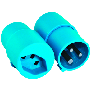 Adaptateur CEE T23 16/3 IP20 250V 6h droite bleu