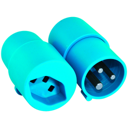 [158230] Adapter CEE T23 16/3 IP20 250V 6h rechts blau 